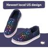 K KomForme Toddler Girls Boys Shoes Little Kids Slip on Canvas Sneakers for Running/Walking(Dark Dots)
