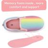 K KomForme Toddler Girls Boys Shoes Little Kids Slip on Canvas Sneakers for Running/Walking(Gradient Glitter)