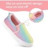 K KomForme Toddler Girls Boys Shoes Little Kids Slip on Canvas Sneakers for Running/Walking(Gradient Glitter)
