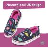 K KomForme Toddler Girls Boys Shoes Little Kids Slip on Canvas Sneakers for Running/Walking(Navy Dinosaur)
