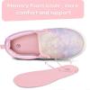 K KomForme Toddler Girls Boys Shoes Little Kids Slip on Canvas Sneakers for Running/Walking(Pink Glitter)
