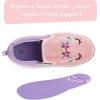 K KomForme Toddler Girls Boys Shoes Little Kids Slip on Canvas Sneakers for Running/Walking(Pink Unicon)