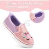 K KomForme Toddler Girls Boys Shoes Little Kids Slip on Canvas Sneakers for Running/Walking(Pink Unicon)