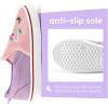 K KomForme Toddler Girls Boys Shoes Little Kids Slip on Canvas Sneakers for Running/Walking(Pink Unicon)
