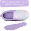 K KomForme Toddler Girls Boys Shoes Little Kids Slip on Canvas Sneakers for Running/Walking(Purple Glitter)
