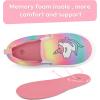K KomForme Toddler Girls Boys Shoes Little Kids Slip on Canvas Sneakers for Running/Walking(Rainbow Unicorn)