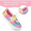 K KomForme Toddler Girls Boys Shoes Little Kids Slip on Canvas Sneakers for Running/Walking(Rainbow Unicorn)