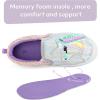 K KomForme Toddler Girls Boys Shoes Little Kids Slip on Canvas Sneakers for Running/Walking(Sliver Unicorn)