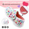 K KomForme Toddler Girls Sneakers Slip On Moccasins Casual Shoes for Toddler/Little Kid/Big Kid(White Heart)