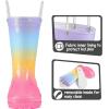 K KomForme Toddler Light Up Rain Boots for Girls Boys Waterproof Rain Boots with Handles Outdoors(Colorful Gradient)