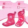 K KomForme Toddler Rain Boots Baby Easy-on Rain Shoes Lightweight Waterproof for Boys and Girls(Pink Unicorn)