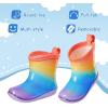 K KomForme Toddler Rain Boots Baby Easy-on Rain Shoes Lightweight Waterproof for Boys and Girls(Rainbow)