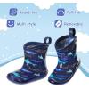 K KomForme Toddler Rain Boots Baby Easy-on Rain Shoes Lightweight Waterproof for Boys and Girls(Shark)