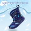 K KomForme Toddler Rain Boots Baby Easy-on Rain Shoes Lightweight Waterproof for Boys and Girls(Shark)