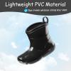 K KomForme Toddler Rain Boots Baby Easy-on Rain Shoes for Boys and Girls Waterproof Lightweight Outdoor(Black)
