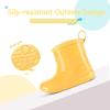 K KomForme Toddler Rain Boots Baby Easy-on Rain Shoes for Boys and Girls Waterproof Lightweight Outdoor(Yellow)