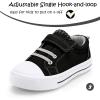 K KomForme Toddler Shoes Boys Girls Canvas Sneakers Size 4-13(A-black)