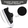 K KomForme Toddler Shoes Boys Girls Canvas Sneakers Size 4-13(A-black)