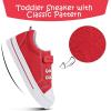 K KomForme Toddler Shoes Boys Girls Canvas Sneakers Size 4-13(A-red)