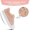 K KomForme Toddler Shoes Boys Girls Canvas Sneakers Size 4-13(Glitter Pink)