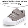 K KomForme Toddler Shoes Boys Girls Canvas Sneakers Size 4-13(Grey)