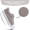 K KomForme Toddler Shoes Boys Girls Canvas Sneakers Size 4-13(Grey)