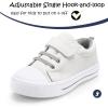K KomForme Toddler Shoes Boys Girls Canvas Sneakers Size 4-13(Off-white)