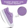 K KomForme Toddler Shoes Boys Girls Canvas Sneakers Size 4-13(Taro Purple)
