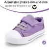 K KomForme Toddler Shoes Boys Girls Canvas Sneakers Size 4-13(Taro Purple)