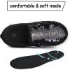 K KomForme Toddler Slip on Sneakers Girls Sparkle Sequins Canvas Walking Shoes(Black)