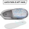 K KomForme Toddler Slip on Sneakers Girls Sparkle Sequins Canvas Walking Shoes(Grey Colorful)