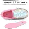 K KomForme Toddler Slip on Sneakers Girls Sparkle Sequins Canvas Walking Shoes(Pink)