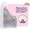 K KomForme Toddler Sneakers Girls Canvas High Top Walking Shoes with Hook and Loops(Gradient Glitter)