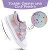 K KomForme Toddler Sneakers for Boys and Girls Dual Hook and Loops Sneakers Baby Canvas Shoes(Gradient Glitter)