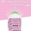 K KomForme Toddler Sneakers for Boys and Girls Dual Hook and Loops Sneakers Baby Canvas Shoes(Pink Glitter)
