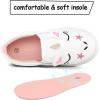 K KomForme Toddler Sneakers for Girls Boys Slip On Canvas Walking Shoes(A-unicorn 3d)