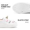 K KomForme Toddler Sneakers for Girls Boys Slip On Canvas Walking Shoes(A-unicorn 3d)