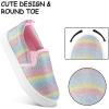 K KomForme Toddler Sneakers for Girls Boys Slip On Canvas Walking Shoes(Color Glitter)