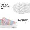 K KomForme Toddler Sneakers for Girls Boys Slip On Canvas Walking Shoes(Color Glitter)