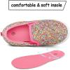 K KomForme Toddler Sneakers for Girls Boys Slip On Canvas Walking Shoes(Colorful)