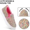 K KomForme Toddler Sneakers for Girls Boys Slip On Canvas Walking Shoes(Colorful)