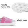 K KomForme Toddler Sneakers for Girls Boys Slip On Canvas Walking Shoes(Gradient Glitter)