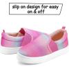 K KomForme Toddler Sneakers for Girls Boys Slip On Canvas Walking Shoes(Gradient Glitter)