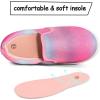 K KomForme Toddler Sneakers for Girls Boys Slip On Canvas Walking Shoes(Gradient Glitter)
