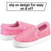 K KomForme Toddler Sneakers for Girls Boys Slip On Canvas Walking Shoes(Pink)