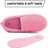 K KomForme Toddler Sneakers for Girls Boys Slip On Canvas Walking Shoes(Pink)