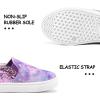 K KomForme Toddler Sneakers for Girls Boys Slip On Canvas Walking Shoes(Purple Glitter)