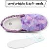 K KomForme Toddler Sneakers for Girls Boys Slip On Canvas Walking Shoes(Purple Glitter)