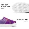 K KomForme Toddler Sneakers for Girls Boys Slip On Canvas Walking Shoes(Purple Sequin)