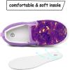 K KomForme Toddler Sneakers for Girls Boys Slip On Canvas Walking Shoes(Purple Sequin)